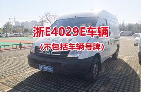 序号01：大通轻型厢式货车，车牌号为浙E4029E（不包括车辆号牌）